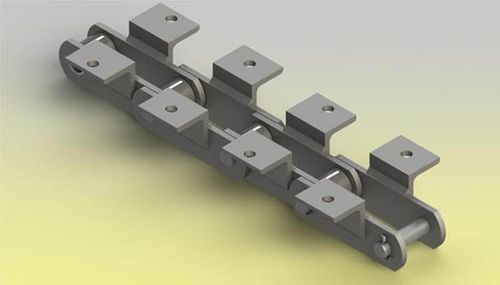 Cadena para transporte de acero inoxidable - CE series - Z.M.C. SRL - con placas asimétricas