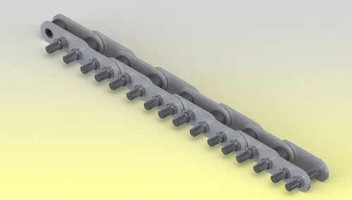 Cadena para transporte de metal - Z.M.C. SRL - con ejes salientes / industria conservera