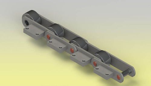 Cadena para transporte de acero inoxidable - Z.M.C. SRL - con fijación / para la industria de las bebidas / para lavadora de botellas