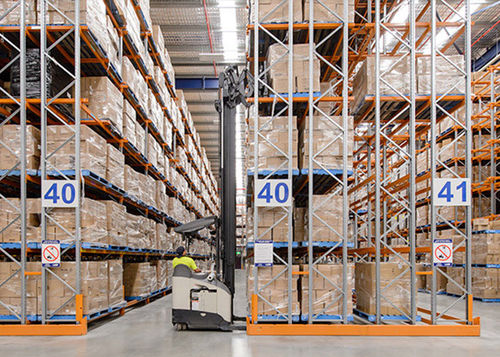 Sistema de estanterías con tablas - Aceally (Xiamen) Technology Co., Ltd - doble profundidad / con paleta