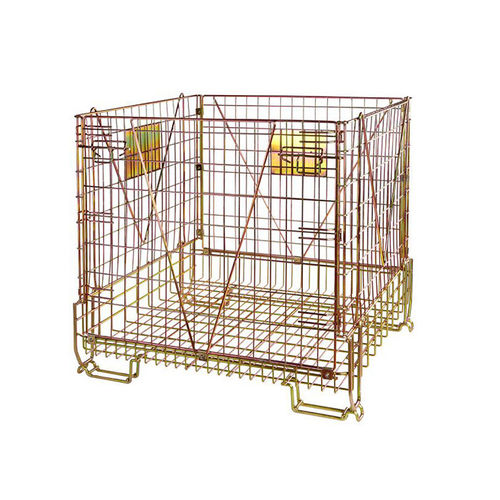 Caja-palé de acero galvanizado - Aceally (Xiamen) Technology Co., Ltd - para almacenamiento / normalizada / de malla metálica