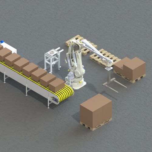 Célula robotizada de paletización - RD - PC01 - Whitech srl