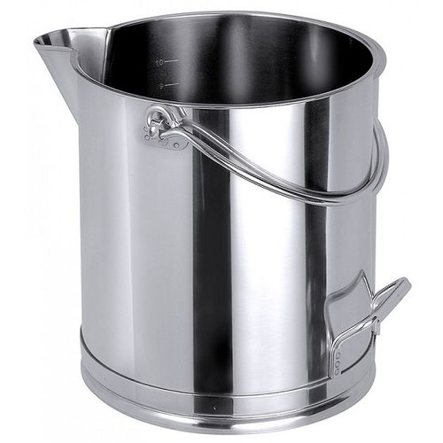 Cubo de acero inoxidable - COT-31000 series - NOVETAL - redondo / con boquilla vertedora / con asidero