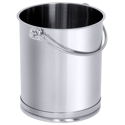 Cubo de acero inoxidable - COT-30050 series - NOVETAL - redondo / con asidero