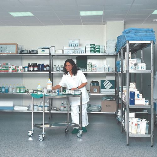 Sistema de estanterías de acero inoxidable - InoxLine Standard - NOVETAL - para depósito de almacenamiento / con tablas / modular