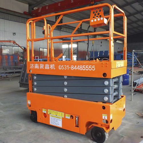 Plataforma elevadora de tijera autopropulsada - a12003 - Jinan Juxin Machinery Co., Ltd. - con ruedas / hidráulica / para uso en interiores y exteriores