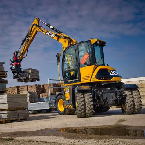 Excavadora intermedia - 110W - JCB - de ruedas / para obra de construcción / de radio corto