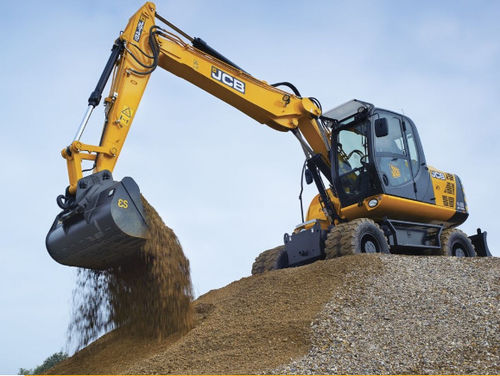 Excavadora intermedia - JS145W - JCB - de ruedas / Tier 4 final / diésel