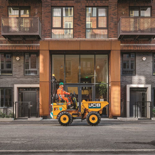 Dúmper con neumáticos - 1TE - JCB - totalmente eléctrico / de descarga trasera / con volquete de elevación