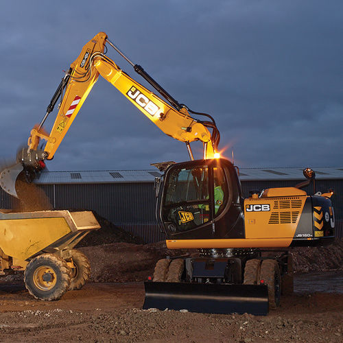 Excavadora intermedia - JS160W  - JCB - de ruedas / Tier 4 final / diésel