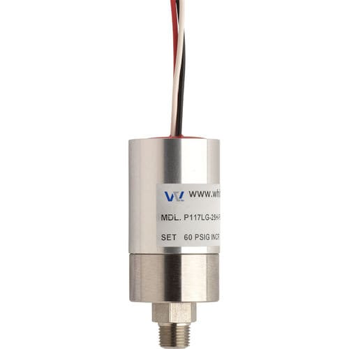 Presostato de cápsula - P117LG  - Whitman Controls Corporation - para líquido / de acero inoxidable / reforzado