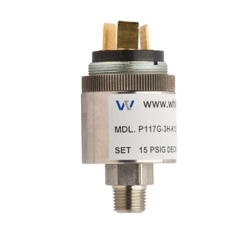 Presostato de cápsula - P117G  - Whitman Controls Corporation - para líquido / de acero inoxidable / OEM