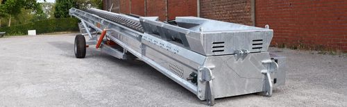 Transportador para obra de construcción - SAUTEC - de banda / para productos a granel / para hormigón