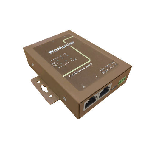 Conmutador Ethernet no administrable - DS105 - WoMaster - 5 puertos / 10/100BaseT(X) / en riel DIN
