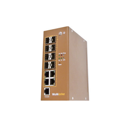 Conmutador Ethernet administrable - DS410F - WoMaster - 12 puertos / Gigabit Ethernet / de fibras ópticas