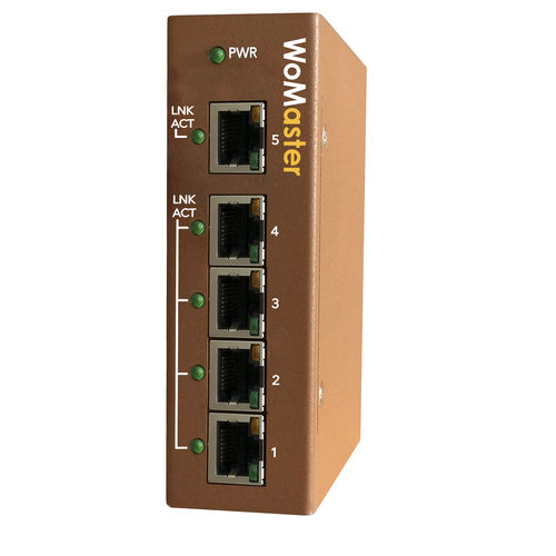 Conmutador Ethernet industrial - DS205 - WoMaster - no administrable / 5 puertos / Gigabit Ethernet