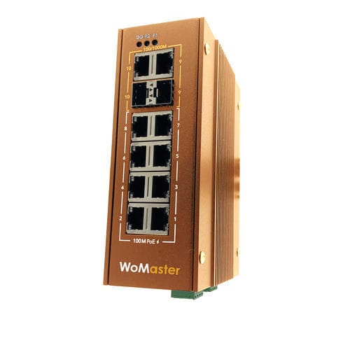 Conmutador Ethernet PoE - DP210 LV - WoMaster - no administrable / 10 puertos / Gigabit Ethernet