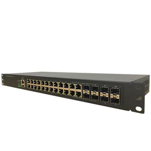 Conmutador Ethernet administrable - RS628 series - WoMaster - 28 puertos / de nivel 3 / de fibras ópticas