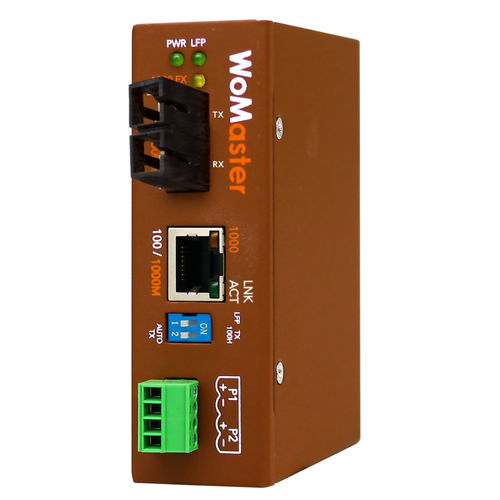 Convertidor de comunicaciones - DS201F - WoMaster - de medios / de señal / Ethernet media