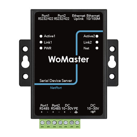 Servidor de periférico Modbus -  NPS5251 - WoMaster - RS-232 / LAN / Modbus RTU