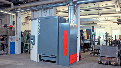 Desempolvador de cartucho - MOBEX P series - oberA - con desatascador neumático / para la industria textil / compacto