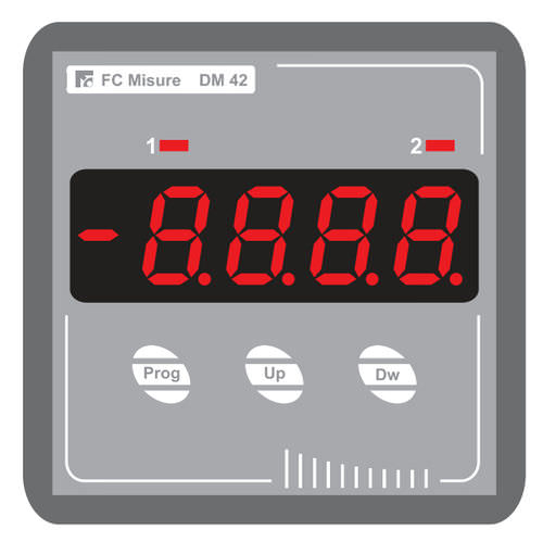 Indicador de proceso - 72 x 72 mm, 3 VA | DM 42 - F.C. Misure - digital / para montaje sobre panel