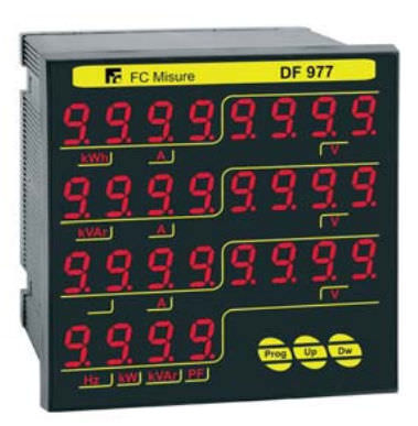 Dispositivo de medición de potencia digital - 440 V, 5 A | DF 977 - F.C. Misure - en riel DIN