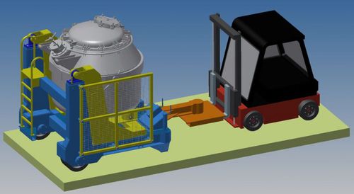 Volteador para contenedores - BARTZ MASCHINENBAU GMBH - de crisol / móvil / para carretilla elevadora
