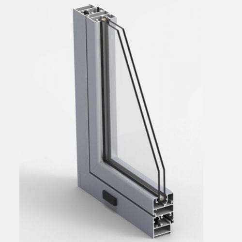 Perfil de aluminio - V 8000 - EXTRUGASA INTERNACIONAL S.A. - ranurado / para ventana