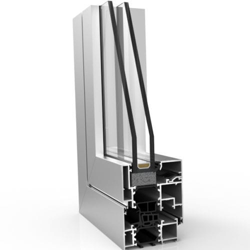 Perfil de aluminio - XP-70 TH+ - EXTRUGASA INTERNACIONAL S.A. - ranurado / para ventana