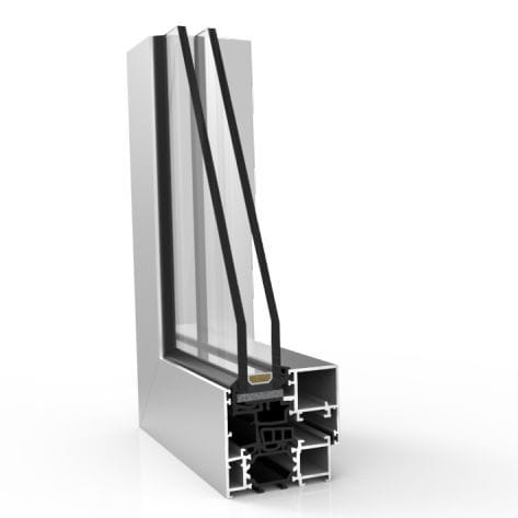 Perfil de aluminio - XP-70 HO TH  - EXTRUGASA INTERNACIONAL S.A. - ranurado / para ventana