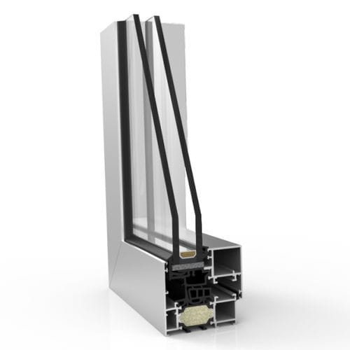 Perfil de aluminio - XP-70 HO TH HI - EXTRUGASA INTERNACIONAL S.A. - ranurado / para ventana