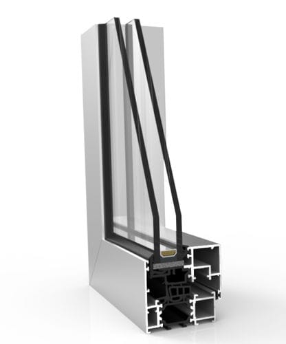 Perfil de aluminio - XP-70 HO TH+  - EXTRUGASA INTERNACIONAL S.A. - ranurado / para ventana