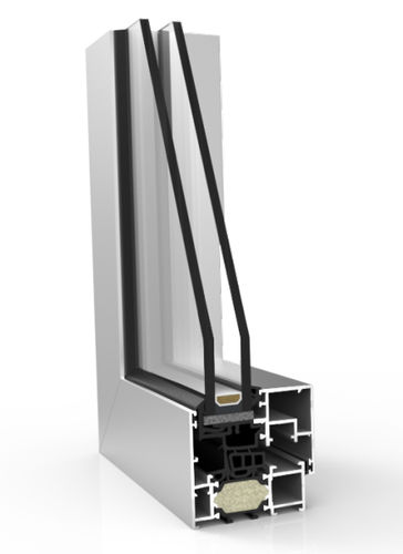 Perfil de aluminio - XP-70 HO TH+ HI - EXTRUGASA INTERNACIONAL S.A. - ranurado / para ventana