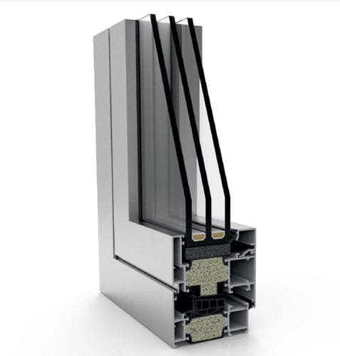 Perfil de aluminio - XP-80 TH HI  - EXTRUGASA INTERNACIONAL S.A. - ranurado / para ventana