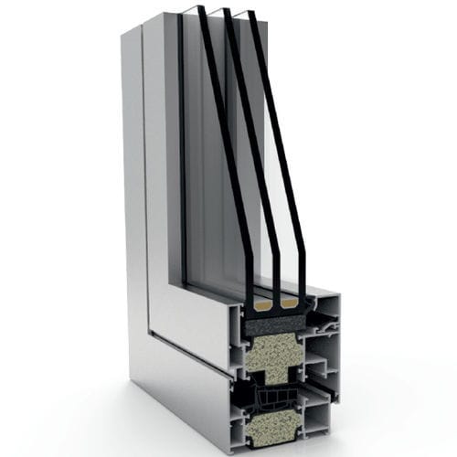 Perfil de aluminio - XP-80 TH+ HI - EXTRUGASA INTERNACIONAL S.A. - ranurado / para ventana