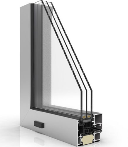 Perfil de aluminio - XP-80 HO HI - EXTRUGASA INTERNACIONAL S.A. - ranurado / para ventana