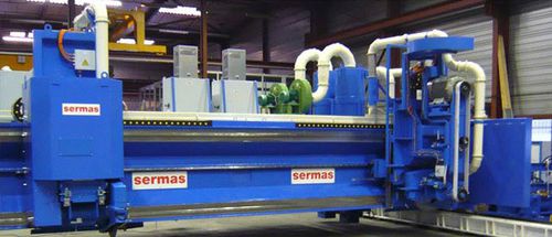 Máquina de aserrar de cinta - SERMAS INDUSTRIE SAS - para aluminio / para chapas de aluminio / para la industria aeroespacial