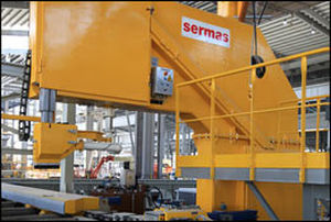 Máquina de aserrar escuadradora - SERMAS INDUSTRIE SAS - para aluminio / para barras / enteramente automática