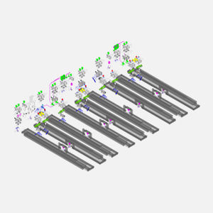 Sistema de manipulación automático - HANWHA MACHINERY - para batería / industrial / de almacenamiento