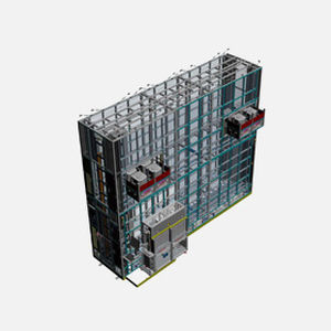 Sistema de almacenamiento automático vertical - HANWHA MACHINERY - para cajas / para placas / con control constante de la temperatura y de la humedad