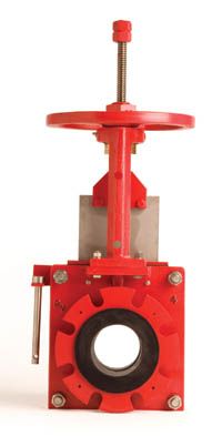 Válvula de guillotina - DX  - Red Valve - con volante / para fango / impelente