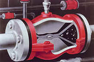 Válvula de manguito - A series  - Red Valve - con control neumático / de control de caudal / para fango