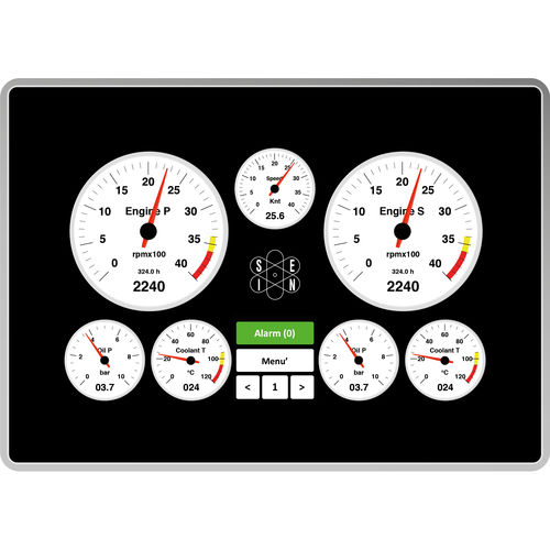 Terminal de control de vigilancia - UNS10195 - San Giorgio S.E.I.N srl - con pantalla táctil capacitiva / empotrable / 800 x 480