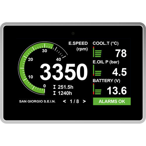 Terminal de control de vigilancia - UNS10192 - San Giorgio S.E.I.N srl - con pantalla táctil capacitiva / empotrable / 480 x 272