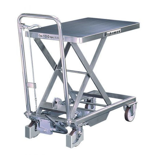 Mesa elevadora de tijeras simples - 516103901 - WHIPTRUCK - hidráulica / con pedal / móvil