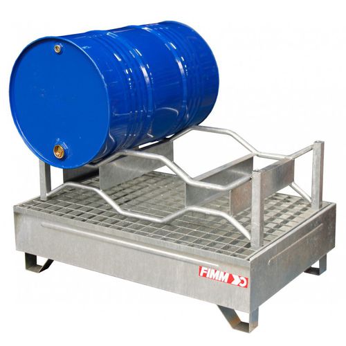 Cubeta de retención de 2 bidones - 845006628  - FIMM - de acero galvanizado / rígida