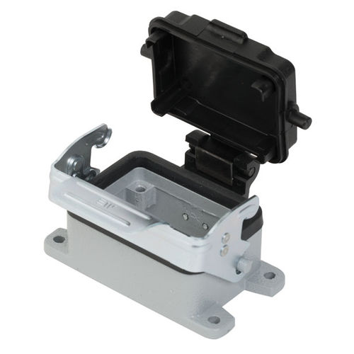 Caja para montaje en paneles - 29400S - Mete Enerji - rectangular / aluminio / para conector