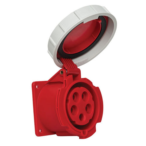 Tomacorriente para montar sobre panel - 406524V - Mete Enerji - IP67 / 5 polos / CEE