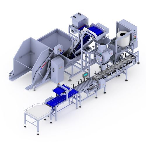 Sistema de clasificación y creación de lotes de pescado volumétrico - Volumetric batching line - PERUZA limited liability company